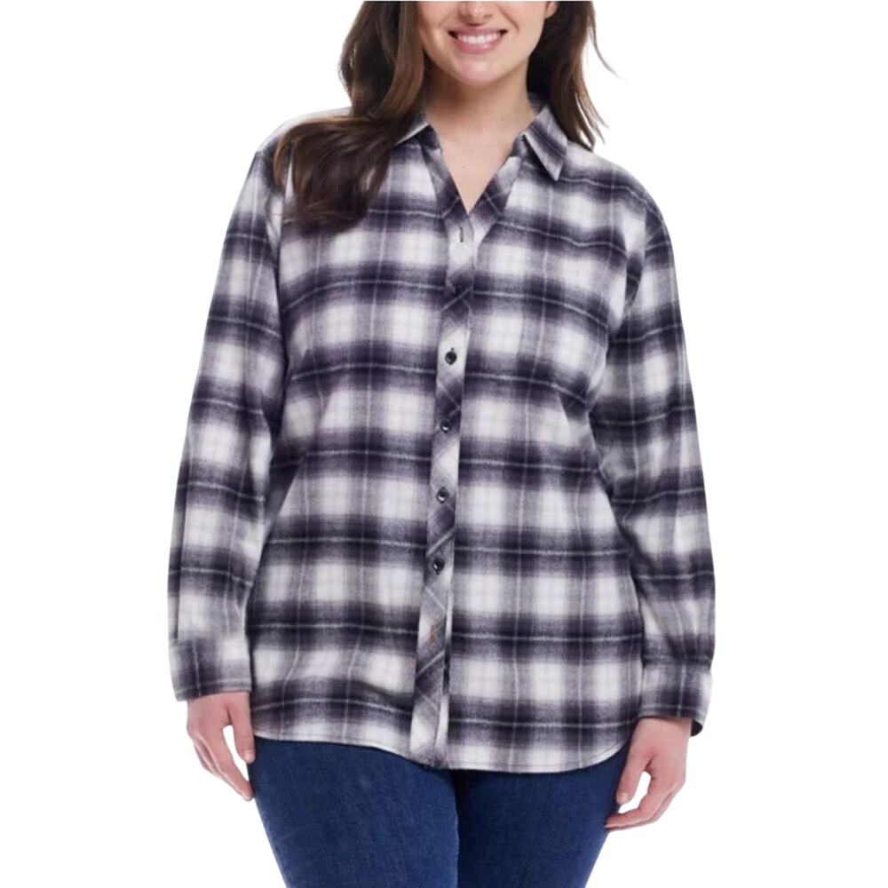 Weatherproof Vintage Ladies' Flannel Paid Casual Shirt Size XXL-20
